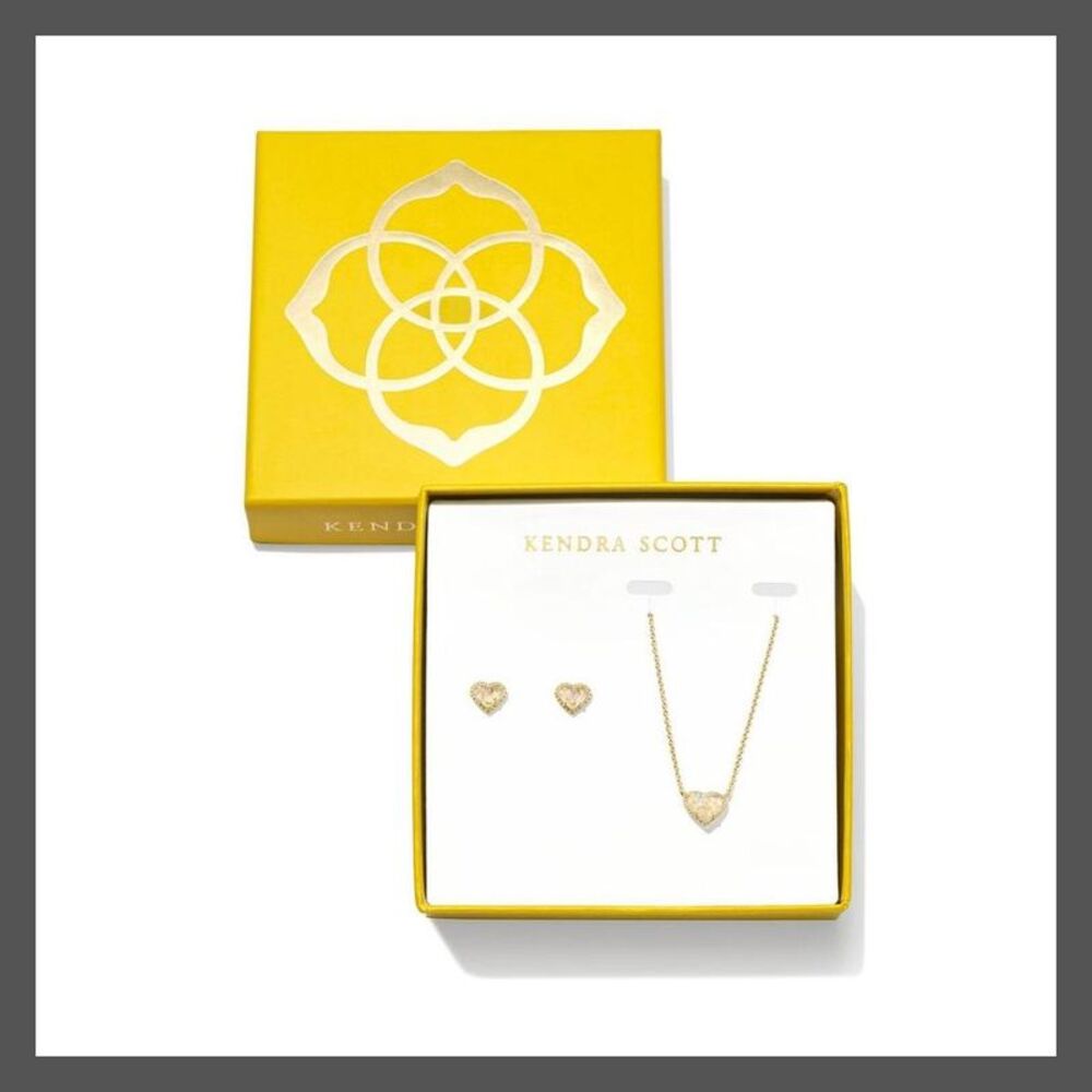 Open Box - Kendra Scott -  Anna Pendant Necklace and  Gold/White